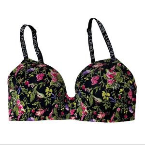 Victoria’s Secret Floral T-Shirt Lightly Lined Wireless Bra 34D